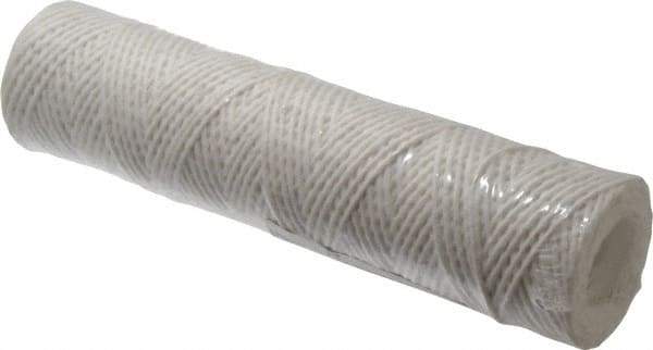 Parker - 2-1/2" OD, 10µ, Acetate Cotton String-Wound Cartridge Filter - 10" Long - Apex Tool & Supply