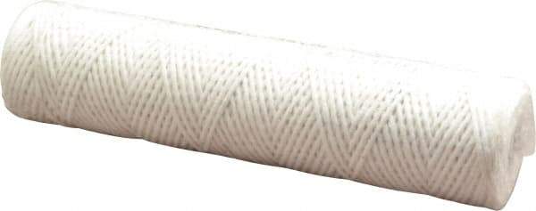 Parker - 2-1/2" OD, 10µ, Acetate Cotton String-Wound Cartridge Filter - 10" Long - Apex Tool & Supply