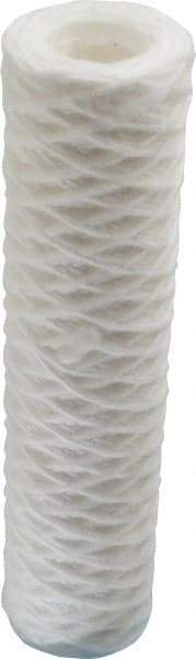 Parker - 2-1/2" OD, 1µ, Polypropylene Cotton String-Wound Cartridge Filter - 10" Long - Apex Tool & Supply