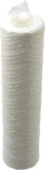 Parker - 2-1/2" OD, 5µ, Polypropylene Cotton String-Wound Cartridge Filter - 10" Long - Apex Tool & Supply