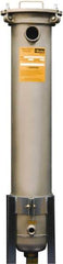 Parker - 2 Inch Pipe, FNPT End Connections, 20 Inch Long Cartridge, 38 Inch Long, Cartridge Filter Housing with Pressure Relief - 5 Cartridges, 50 Max GPM Flow Rate, 175 psi Max Working Pressure - Apex Tool & Supply