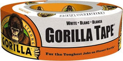 Gorilla Tape - 1-7/8" x 30 Yds White Duct Tape - 17 mil, Rubber Adhesive, Cotton/Polyester Blend Cloth Backing, 32°F to 150°F - Apex Tool & Supply