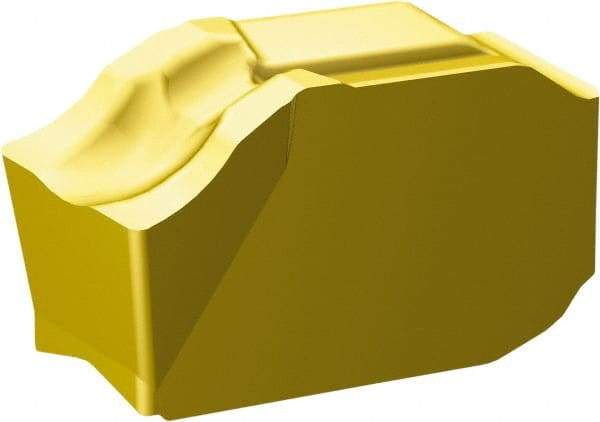 Sandvik Coromant - QDH CM 1135 Grade, 0.1575" Cutting Width, Carbide Cutoff Insert - 0° Neutral Lead Angle, 0.0079" Cnr Rad, TiCN/Al2O3/TiN Coated - Apex Tool & Supply