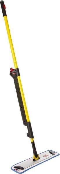 Rubbermaid - Yellow Single Sided Mop Pad and Frame Kit - 18 Inch Long x 4.88 Inch Wide Microfiber Head, 20 to 72 Inch Long Handle - Apex Tool & Supply