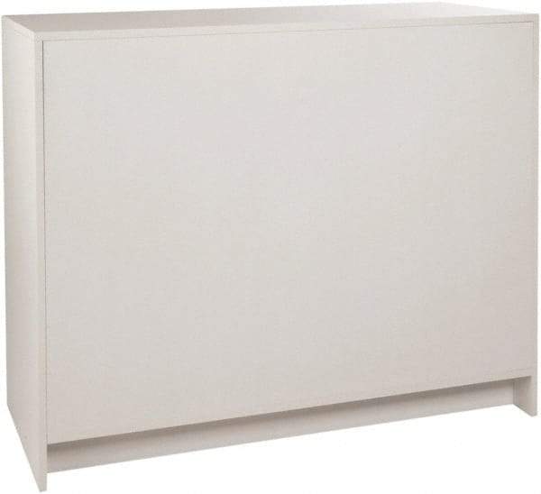 ECONOCO - 3 Shelf, Closed Shelving Wrap Counter - 20 Inch Wide x 20 Inch Deep x 38 Inch High, White - Apex Tool & Supply