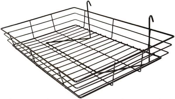 ECONOCO - 4-1/2 High, Open Shelving Accessory/Component - Semi-Gloss Finish, 24" Long, Use with Wire Grid Panels - Apex Tool & Supply