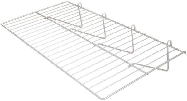 ECONOCO - Open Shelving Accessory/Component - Epoxy Chrome Finish, 23-1/2" Long, Use with Grid Panels - Apex Tool & Supply