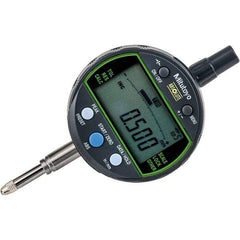 Mitutoyo - 0 to 1/2" Range, 0.00005, 0.0001 & 0.0005" Graduation, Electronic Drop Inidicator - Lug Back, 0.0001" Accuracy, LCD Display, Inch & Metric - Apex Tool & Supply