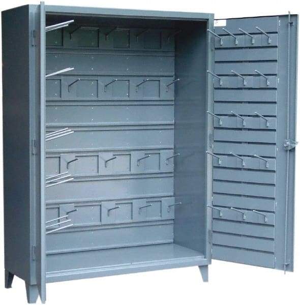 Strong Hold - Locking Storage Cabinet - Steel, 48" Wide x 24" Deep x 78" High, Dark Gray - Apex Tool & Supply