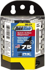 PHC - 1 Piece Steel Utility Knife Blade - 114mm OAL, 0.025" Blade Thickness - Apex Tool & Supply