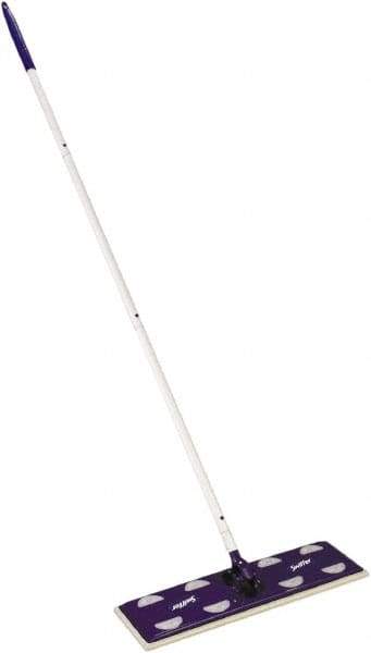 Swiffer - Green & Silver Mop - 17" Long x 5" Wide Head, 46" Long Handle, Microfiber Head - Apex Tool & Supply