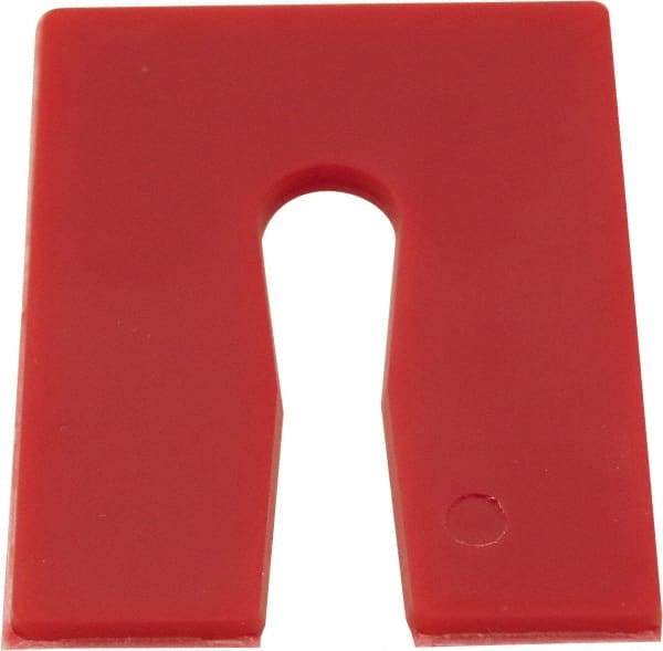 Precision Brand - 504 Piece, 1/8" Thick x 3" Wide x 4" Long Polystyrene Slotted Shim - Red, ±10% Tolerance - Apex Tool & Supply