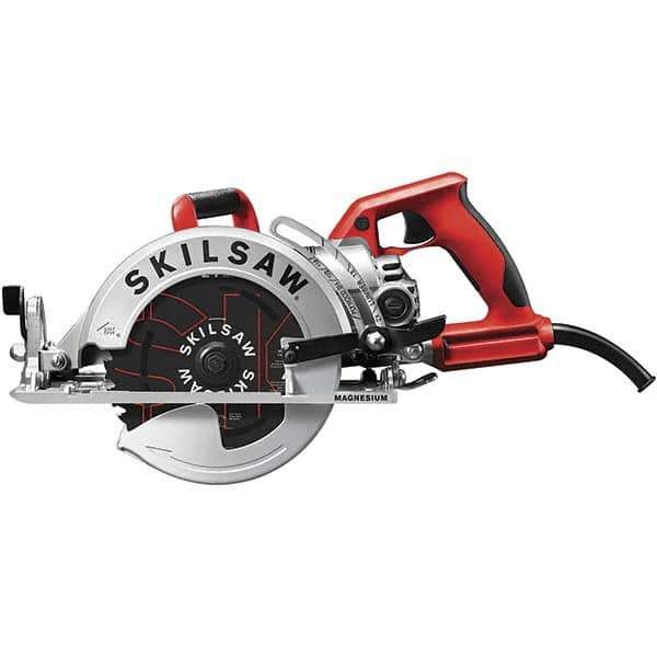 Skilsaw - 15 Amps, 7-1/4" Blade Diam, 5,300 RPM, Electric Circular Saw - 120 Volts, 8' Cord Length, 5/8" Arbor Hole, Left Blade - Apex Tool & Supply