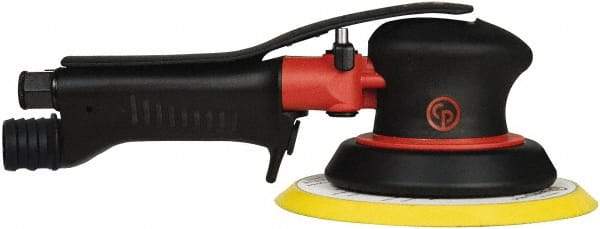 Chicago Pneumatic - 12,000 OPM, 16 CFM Air Consumption, 90 psi Air Pressure, Palm Air Orbital Sander - Round Pad, Hook & Loop Backing, 1/4" Inlet - Apex Tool & Supply