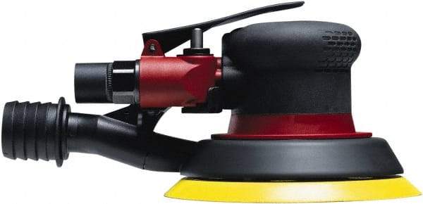 Chicago Pneumatic - 12,000 OPM, 19 CFM Air Consumption, 90 psi Air Pressure, Palm Air Orbital Sander - Round Pad, Hook & Loop Backing, 1/4" Inlet - Apex Tool & Supply