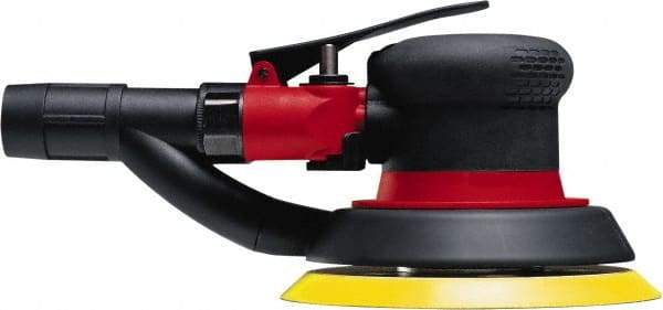 Chicago Pneumatic - 12,000 OPM, 19 CFM Air Consumption, 90 psi Air Pressure, Palm Air Orbital Sander - Round Pad, Hook & Loop Backing, 1/4" Inlet - Apex Tool & Supply