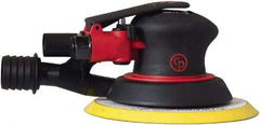 Chicago Pneumatic - 12,000 OPM, 16 CFM Air Consumption, 90 psi Air Pressure, Palm Air Orbital Sander - Round Pad, Hook & Loop Backing, 1/4" Inlet - Apex Tool & Supply