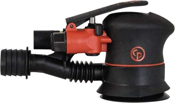 Chicago Pneumatic - 12,000 OPM, 16 CFM Air Consumption, 90 psi Air Pressure, Palm Air Orbital Sander - Round Pad, Hook & Loop Backing, 1/4" Inlet - Apex Tool & Supply