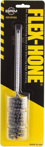 Brush Research Mfg. - 15/16" to 1-1/8" Bore Diam, 240 Grit, Zirconia Alumina Flexible Hone - Fine, 8" OAL - Apex Tool & Supply