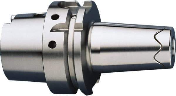HAIMER - 5/16" Hole Diam, HSK63A Taper Shank Shrink Fit Tool Holder & Adapter - 6.3" Projection, 0.83" Nose Diam, 1.42" Clamping Depth, 25,000 RPM, Through Coolant - Exact Industrial Supply