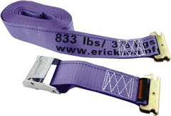 Erickson Manufacturing - 12' Long x 2" Wide, 2,500 Lb Basket Capacity, Polyester & Steel Web Sling - Blue - Apex Tool & Supply