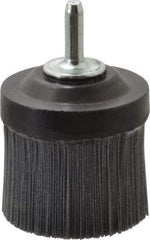 Osborn - 2" 120 Grit Silicon Carbide Straight Disc Brush - Fine Grade, Quick Change Connector, 1-3/8" Trim Length, 1/4" Shank Diam - Apex Tool & Supply