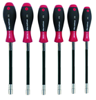 7 Piece - 5.0 - 13.0mm - SoftFinish® Cushion Grip Flexible Shaft Metric Nut Driver Set - Apex Tool & Supply