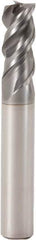 Seco - 16mm, 3 Flute, Single End, Solid Carbide, 3.1mm Corner Radius End Mill - 90mm OAL, 48° Helix, Right Hand Flute, 34mm LOC, Right Hand Cut - Apex Tool & Supply