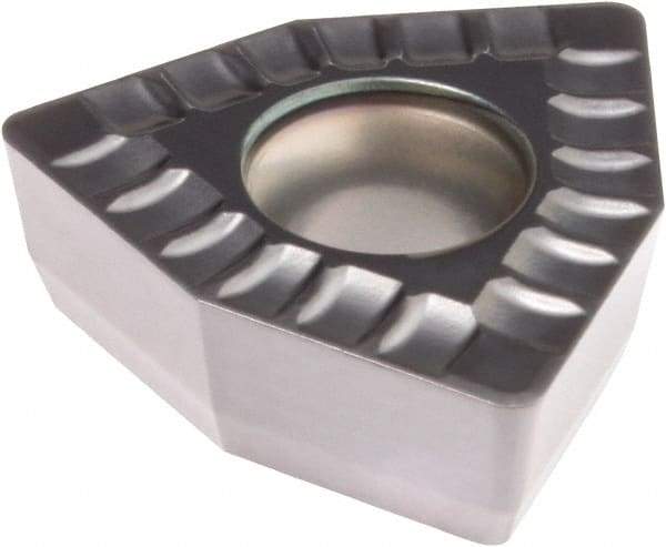 Kennametal - DFT030204 MD Grade KCU40 Carbide Indexable Drill Insert - TiN/TiAlN Finish, Trigon, 6mm Inscribed Circle - Apex Tool & Supply