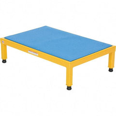 Vestil - 9" High x 24" Wide x 36" Deep, Yellow Step Stand - Steel, 500 Lb Capacity - Apex Tool & Supply