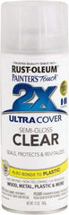 Rust-Oleum - Clear, Semi Gloss, Enamel Spray Paint - 8 Sq Ft per Can, 12 oz Container, Use on Multipurpose - Apex Tool & Supply