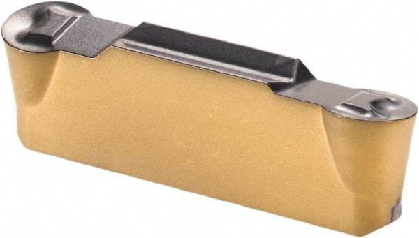 Iscar - 4020HFPL Grade IC808, 4mm Cutting Width Carbide Grooving Insert - 2mm Max Depth of Cut, Left Hand, 2mm Corner Radius, TiAlN Finish - Apex Tool & Supply