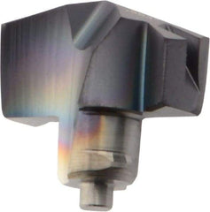 Iscar - Series ICM, 14.3mm Diam Grade IC908 140° Replaceable Drill Tip - Carbide, TiAlN Finish, 14 Seat Size - Apex Tool & Supply