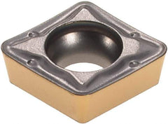 Iscar - CPMT2-2 PF Grade IC807 Carbide Turning Insert - TiAlN/TiN Finish, 80° Diamond, 1/4" Inscr Circle, 3/32" Thick, 1/32" Corner Radius - Apex Tool & Supply