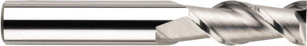 SGS - 1/2", 3" LOC, 1/2" Shank Diam, 5" OAL, 2 Flute, Solid Carbide Square End Mill - Single End, TiB2 Finish, Spiral Flute, 45° Helix, Centercutting, Right Hand Cut, Right Hand Flute, Series 44 - Apex Tool & Supply