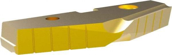 Allied Machine and Engineering - 4" Diam x 7/16" Thick, Seat Code 7, 144° Included Angle Spade Drill Insert - TiN Coated, High Speed Steel, Series T-A - Apex Tool & Supply