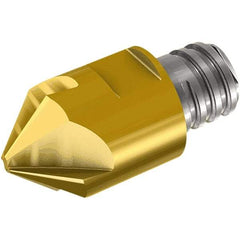 Iscar - MM ECF Grade IC908 Carbide Chamfer Milling Tip Insert - TiAlN Finish, 4 Flutes, 2mm Cutting Diam, 12mm Depth of Cut, 16.5mm Extension - Apex Tool & Supply
