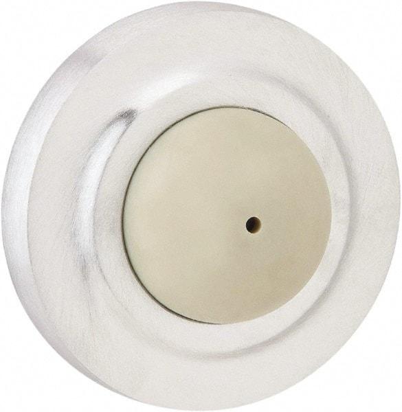 IVES - 4" Projection Convex Wall Bumper - Screw Mount, Satin Chrome Finish - Apex Tool & Supply