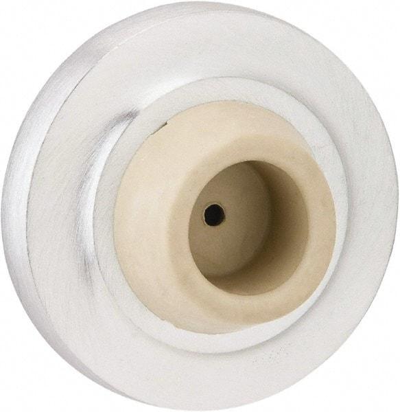 IVES - 4" Projection Concave Bumper - Screw Mount, Satin Chrome Finish - Apex Tool & Supply