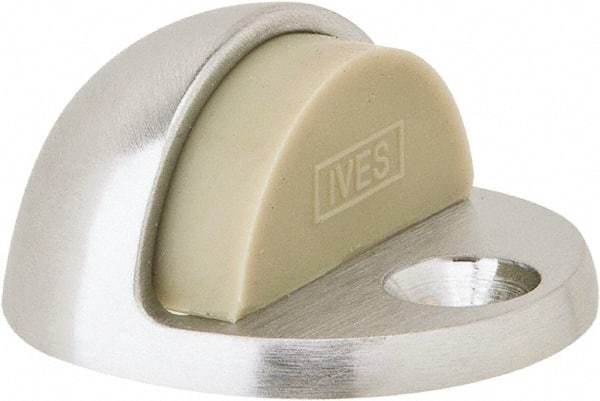 IVES - 4" Projection Floor Door Stop - Screw Mount, Satin Chrome Finish - Apex Tool & Supply
