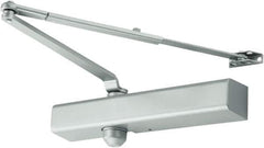 Falcon - 13-1/4" Closer Body Length, Medium Duty Multi-Sized Door Closer Manual Damper - Aluminum Finish, Non-Handed - Apex Tool & Supply