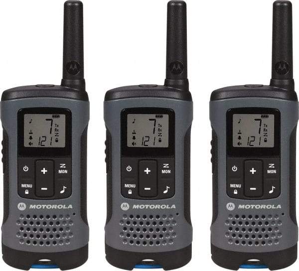 Motorola - 16 Mile Range, 22 Channel, 0.5 & 1.5 Watt, Series Talkabout, Recreational Two Way Radio - FRS/GMRS Band, 462.55 to 467.7125 Hz, AA & NiMH Battery, 12 NiMH & 29 AA hr Life, 12.87" High x 10.83" Wide x 1.78" Deep, Low Battery Alerts - Apex Tool & Supply
