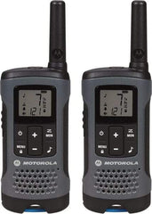 Motorola - 16 Mile Range, 22 Channel, 0.5 & 1.5 Watt, Series Talkabout, Recreational Two Way Radio - FRS/GMRS Band, 462.55 to 467.7125 Hz, AA & NiMH Battery, 12 NiMH & 29 AA hr Life, 9.45" High x 8.66" Wide x 2.44" Deep, Low Battery Alerts - Apex Tool & Supply