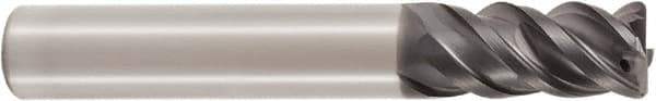 Seco - 8mm, 4 Flute, Single End, Solid Carbide, 1mm Corner Radius End Mill - 55mm OAL, 48° Helix, Right Hand Flute, 16mm LOC, Right Hand Cut - Apex Tool & Supply