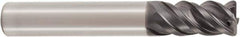 Seco - 8mm, 4 Flute, Single End, Solid Carbide, 1mm Corner Radius End Mill - 55mm OAL, 48° Helix, Right Hand Flute, 16mm LOC, Right Hand Cut - Apex Tool & Supply