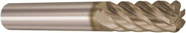 Seco - 20mm, 6 Flute, Single End, Solid Carbide, 6mm Corner Radius End Mill - 121mm OAL, 38° Helix, Right Hand Flute, 62mm LOC, Right Hand Cut - Apex Tool & Supply