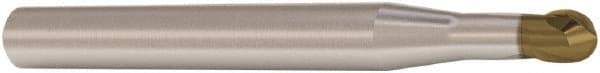 Seco - 4mm Diam, 4mm LOC, 2 Flute Solid Carbide Ball End Mill - HXT Finish, Single End, 80mm OAL, 6mm Shank Diam, Spiral Flute - Apex Tool & Supply