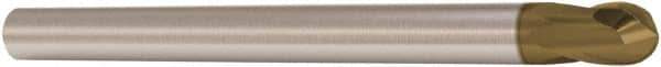 Seco - 6mm Diam, 6mm LOC, 2 Flute Solid Carbide Ball End Mill - HXT Finish, Single End, 50mm OAL, 6mm Shank Diam, Spiral Flute - Apex Tool & Supply