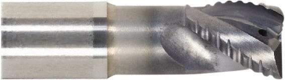 Seco - 16mm Diam, Medium Pitch, 18mm LOC, 3 Flute Solid Carbide 0.5mm Corner Radius Roughing End Mill - MEGA-T Finish, 85mm OAL, 16mm Shank Diam, Single End, Centercutting, 37.5° Helix - Apex Tool & Supply