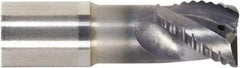 Seco - 16mm Diam, Medium Pitch, 18mm LOC, 3 Flute Solid Carbide 0.5mm Corner Radius Roughing End Mill - MEGA-T Finish, 85mm OAL, 16mm Shank Diam, Single End, Centercutting, 37.5° Helix - Apex Tool & Supply